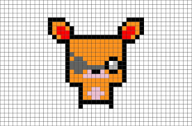 Five Nights At Freddy S Foxy Pixel Art Pixel Art Pixel Art Games Pixel Art Grid