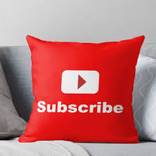 Youtube Channel Subscribe Throw Pillow By Ncartoon Throw Pillows Pillows Printed Throw Pillows
