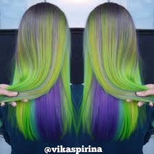 Neon Green And Purple Hair Colors Ideas Purple Hair Hair Color Purple Green Hair Colors