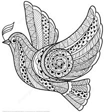 Paloma De La Paz Zentangle Dibujo Para Colorear Raskraski Mandala Raskraski Besplatnye Raskraski