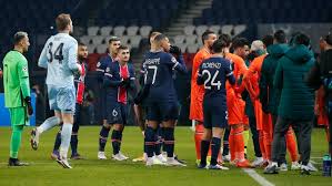 Istanbul basaksehir players walk off the pitch at the parc des princes as their champions league game with psg was suspended over allegations of racism by one of the match officials franck. 8nzmouwtsqfkym