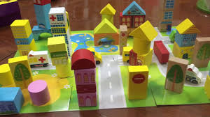 Mô hình thành phố tương lai đồ chơi gỗ cho bé - YouTube
