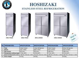Hoshizaki is a leading manufacturer of commercial kitchen and food service equipment. Stainless Steel Ss Hoshizaki Hrw 77 Ms4ic Refrigerator Double Door Capacity 593 Liters Rs 58500 Piece Id 21139595691