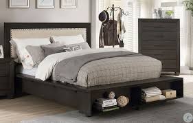 Maybe you would like to learn more about one of these? Sligo Dark Gray And Beige Upholstered Cal King Platform Bed From Furniture Of America Coleman Furniture