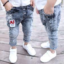 Cowboys Jersey Boys Jeans Kids Letter Patchwork Cotton Fashion Baby Boy Leggings Children Trousers Designer Jeans Kids Denim Pants Kids Pants Boys Ripped Jeans