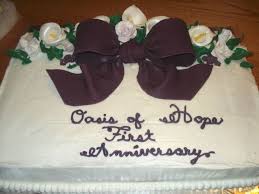 Bake in two 9 inch square pans in 350 degree oven for 40 minutes or in three 9 inch round pans for 25 minutes. Church Anniversary Cake Cakecentral Com