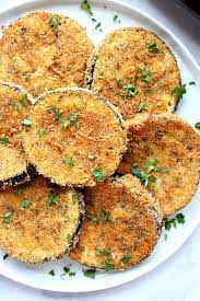 Garlic Parmesan Baked Eggplant Recipe Crispy Baked Not Fried Eggplant With Garlic Parmesan Br Eggplant Recipes Easy Baked Eggplant Recipes Eggplant Recipes