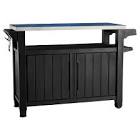Outdoor Kitchen Cart - Stainless Top - Steel Grey - 50-in Keter