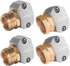 Amazon Com Hourleey Garden Hose Repair Fittings Zinc And Aluminum Male And Female Hose End Water Hose Repair Connector 4 Pack Garden Outdoor