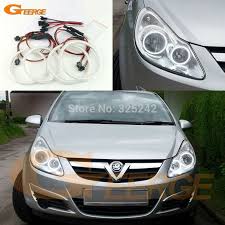 For Opel Corsa D 2006 2007 2008 2009 2010 2011 Halogen Headlight Excellent Ultra Bright Smd Led Angel Eyes Halo Ring Kit Car Lights Car Lights