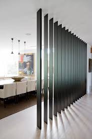Interior Partitions Room Zoning Design Ideas Black Wooden Wall Height Blinds Modern Room Divider Modern Room Living Room Divider