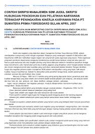Dilakukan dengan cara mendebit akun modal kemudian mengkreditkan akun prive. Pdf Contoh Skripsi Manajemen Sdm Judul Skripsi Hubungan Pendidikan Dan Pelatihan Karyawan Terhadap Peningkatan Kinerja Karyawan Ibnu Hajar Academia Edu