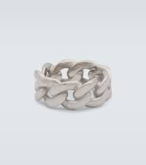 The ring size chart above should tell you how many millimeters the matching circle is as well as what ring size that measurement correlates to. Maison Margiela Silver Curb Chain Ring Mytheresa