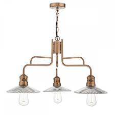 Get 5% in rewards with club o! Dar Lighting Adeline 3 Light Multi Arm Ceiling Pendant Light In Copper Finish Ade0364 Lighting From The Home Lighting Centre Uk
