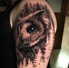 Black And Grey Realistic Owl Portrait Tattoo By Brandon Albus At Dark Age Tattoo Studio In Denton Tx Tattoos Owl Tattoo Design Realistic Owl Tattoo