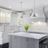 Solid glass backsplashes are making a splash in kitchen remodels. 1