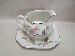 Mikasa chop plate mediterrania desert flower platter mid century modern pottery. Mikasa Silk Flowers Pattern Fine China Cake Plate