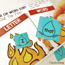 If the first letters were the same, you add the first and second letters of each and check take two strings that start with the same few letters and figure out how to correctly sort them, then expand the algorithm. Firefighter Letter Vs Word Sorting Totschooling Toddler Preschool Kindergarten Educational Printables