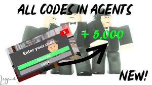 All Codes In Agents Roblox Youtube