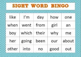 Image Result For Sight Words For 4 Year Olds Sight Word Bingo Word Bingo Sight Words