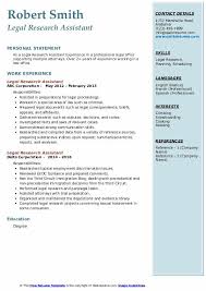 Legal Research Assistant Resume Samples Qwikresume