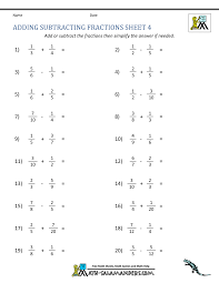 Check spelling or type a new query. Adding Subtracting Fractions Worksheets