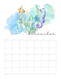 Free Printable 2019 Under The Sea Calendar The Cottage Market Under The Sea Free Printables Print Calendar