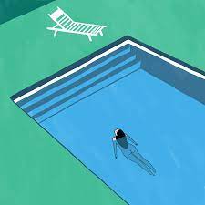 landscapes dessin piscine illustration peinture design