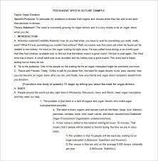 Pdf Doc Free Premium Templates Speech Outline Persuasive Essay Outline Essay Outline Template