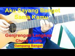 Genjrengan Mudah Aku Sayang Banget Sama Kamu Tutorial Gitar Lengkap Chord Lirik Gampang Banget Youtube