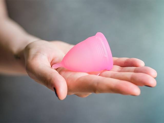 Medical-grade silicone menstrual cup, AI generated