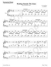 The meaning of the song is really saying that you can get past something in your life. Waiting Outside The Lines Free Piano Sheet Music Piano Chords