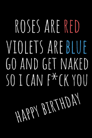 Here's a few more i've penned. Roses Are Red Violets Are Blue Rude Naughty Birthday Notebook For Her Funny Blank Book For Girlfriend Wife Fiance Partner Spouse Unique Alternative To A Greeting Card Sarcasm Note Book 9781797608686