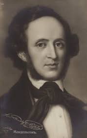 Portrait of Felix Mendelssohn (1809-47) Engraved by F. Bruckmann