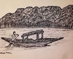 Shikara Sketch The Quantum Thought The kashmir valley, also known as the vale of kashmir, is an intermontane valley in the portion of the map of kashmir valley. shikara sketch the quantum thought