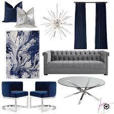With a neutral backdrop—as well as the occasional pops of green and blue—this living room is both elegant and eclectic. Pin On Royal Blue Gold Living Room Ideas