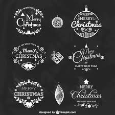 Download Free Vector Black And White Christmas Badges Pack SVG Cut Files