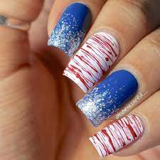 And adding a feature fourth nail like @nail_art_london has can also add some vibrancy. 490 A 4th Of July Nail Art Ideas In 2021 July Nails 4th Of July Nails Nail Art