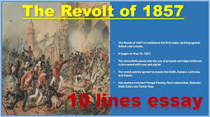 Revolt of 1857 || 10 lines essay ...