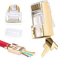 One type, designed for use with. Amazon Com Rj45 Cat7 Cat6a Pass Through Connectors 30 Pcs 8p8c 50um Gold Plated Shielded Ftp Stp Ez Rj45 Network Modular Plug For 23 Awg Ethernet Cable Computers Accessories