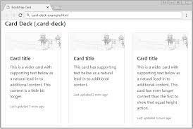 A card can contain headers and footers, background colors, images. Bootstrap Card