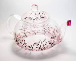 Shop latest glass flowering teapots online from our range of home & garden at au.dhgate.com, free and fast delivery to australia. Amazon Com Hand Painted Cherry Blossom Sakura Teapot Glass Tea Pot With Removable Infuser Handmade Floral Wedding Gift Free Personalization 3 Sizes To Choose Handmade