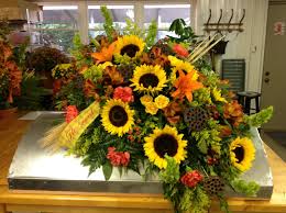 Substitution policy due to seasonal availability, if the exact flowers or container you have selected are not. Fall Casket Spray Casket Flowers Funeral Flowers Fresh Flowers Arrangements