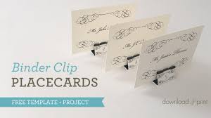Template.net provides you with free printable place card . Diy Elegant Binder Clip Wedding Place Cards