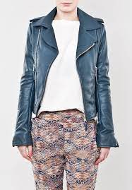 Balenciaga Teal Leather Biker Jacket It S Very Stunning