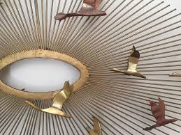 Maybe you would like to learn more about one of these? Mid Century Birds In Flight Brass Sunburst Wall Sculpture Epoch