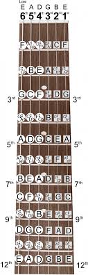 Guitar Note Chart E Major Chord B Major Chord