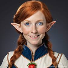 ginger elf fighter hired to investigate a troubled village Prompts
