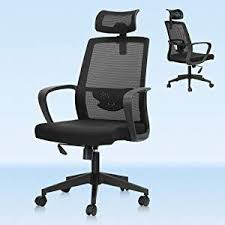 Lv Life Ergonomic Office Chair Mesh High Back Office Chair With Arm Rests And Head Support Black Ergonomic Office Arm Rest Chair