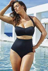 Shop 1960s Style Swimsuits And Bathing Suits Swimwear Swimsuits For Curves High Waisted Bikini